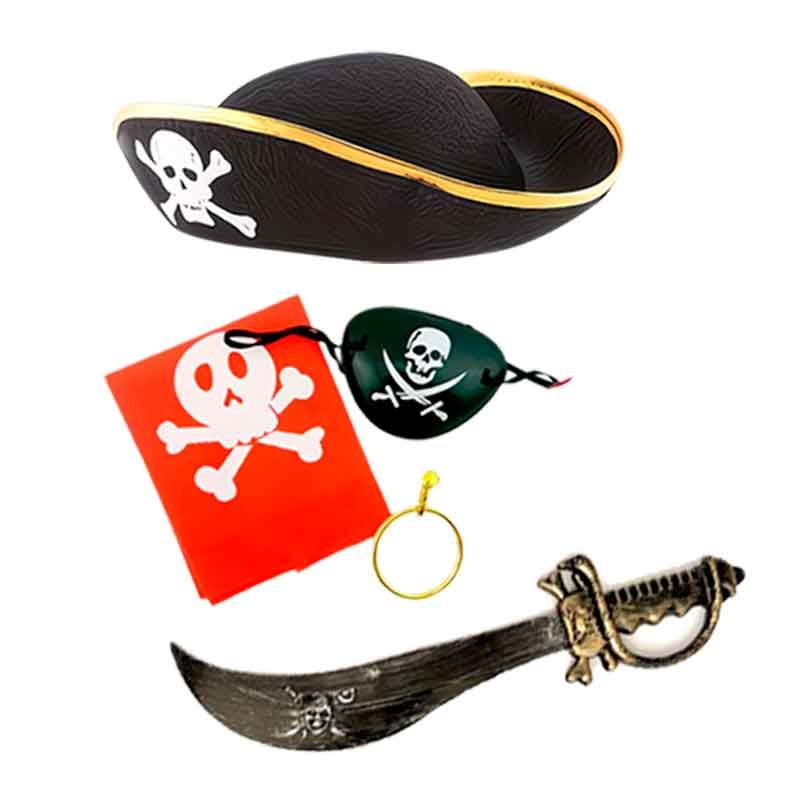 SET PIRATA NIÑO BANDANA, ESPADA Y PARCHE SOMBRERO - 2