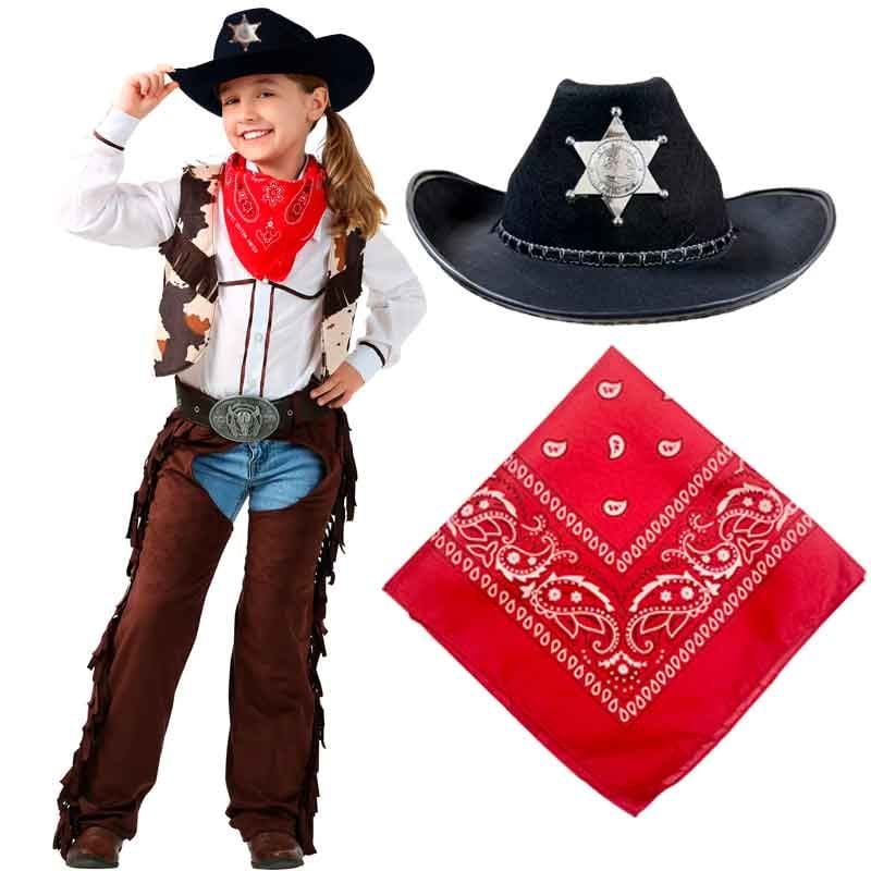 SOMBRERO VAQUERO SHERIFF +BANDANA NIÑAS - 1