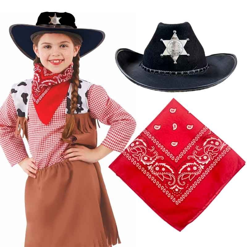 SOMBRERO VAQUERO SHERIFF +BANDANA NIÑAS - 3