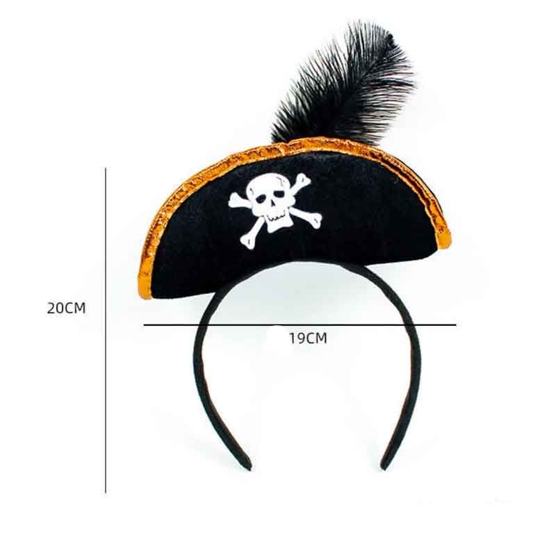 SET PIRATA  NIÑA CON VINCHA  Y PARCHE,  ,ARETE - 2