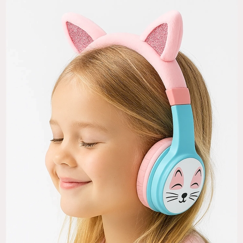 AUDÍFONOS BLUETOOTH MOVISUN URBAN KIDS GATITA - 2