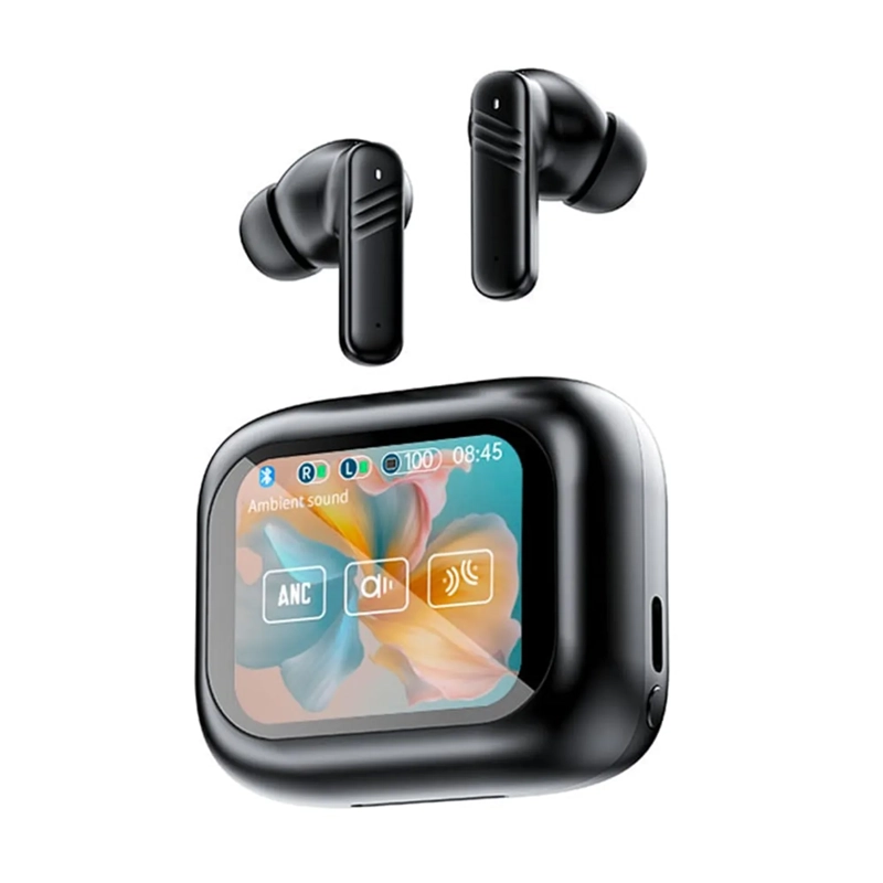 AUDÍFONOS BLUETOOTH LX-10 CON ANC Y PANTALLA LED TÁCTIL - 1