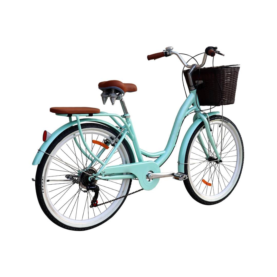 BICICLETA VINTAGE ARO 24 VERDE | SHIMANO | ESTILO CLÁSICO PREMIUM - 3