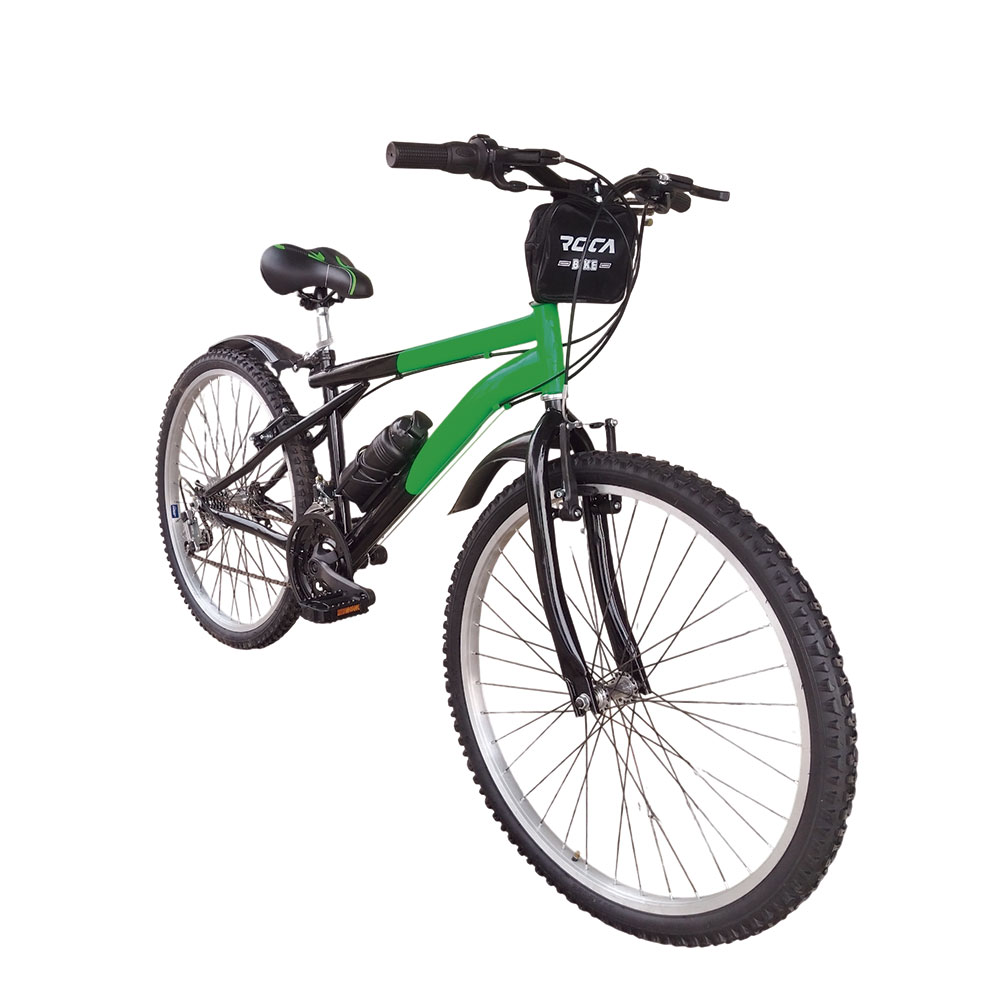 BICICLETA CLÁSICA MTB ARO 26 MODELO MAYDOL CON 18 VELOCIDADES - TOMATODO Y MOCHILITA - 2