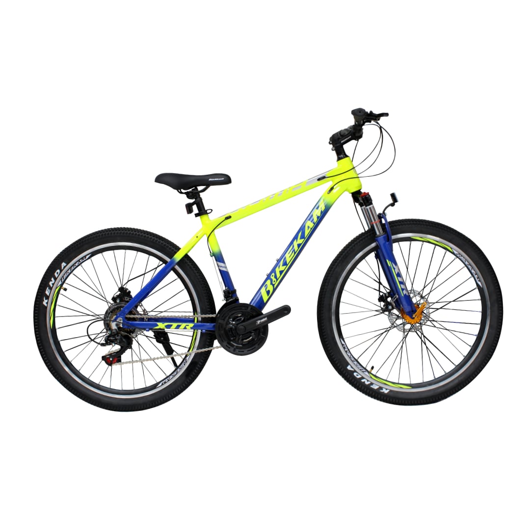 BICICLETA MONTAÑERA ROMA ARO 26 - CUADRO DE ALUMINIO Y SHIMANO 21V AMARILLO - 1