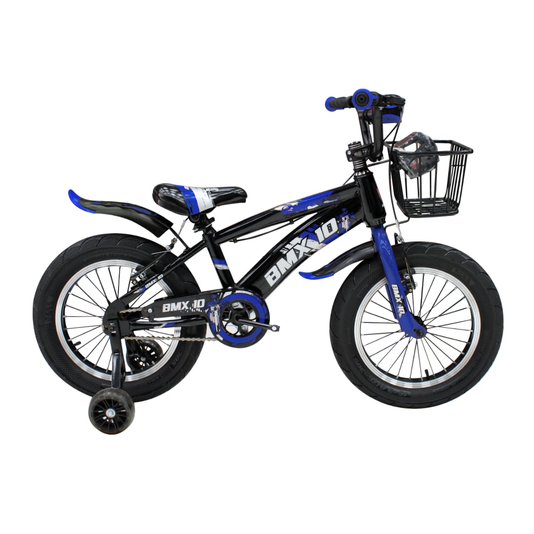 BICICLETA BMX ARO 16 PARA NIÑOS CON LUZ DELANTERA TAPABARRO Y CANASTA AMPLIA - 1