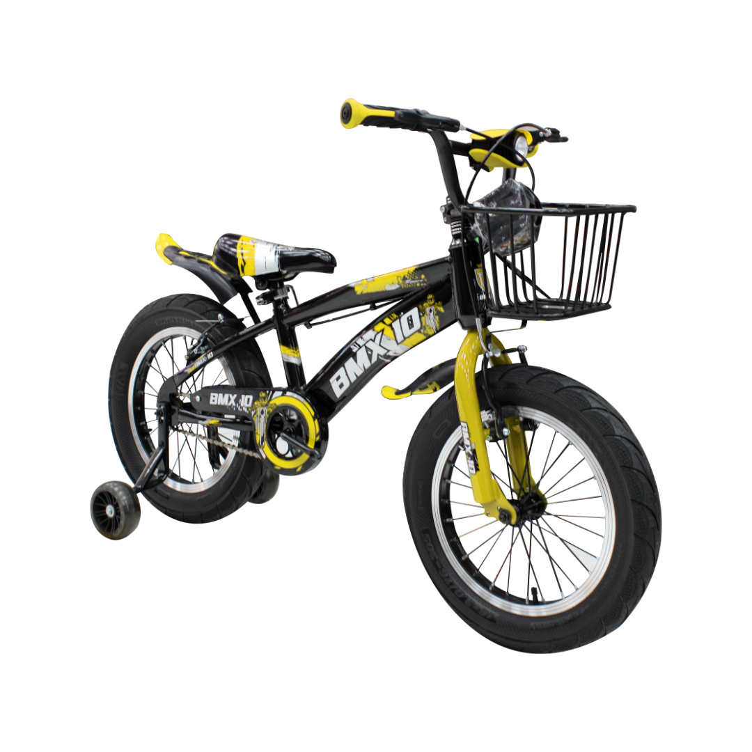 BICICLETA BMX ARO 16 PARA NIÑOS CON LUZ DELANTERA TAPABARRO Y CANASTA AMPLIA - 2