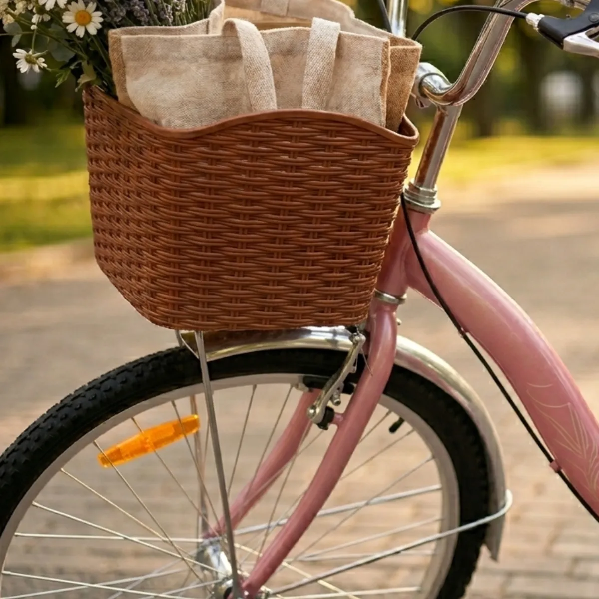 BICICLETA URBANA KOMBAT LADY ARO 26 CON CANASTA, PARRILLA Y 7 VELOCIDADES - 2