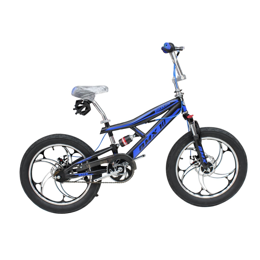 BICICLETA BMX ARO 20 CON DOBLE SUSPENSIÓN FRENOS DE DISCO Y 4 PEGS - 1