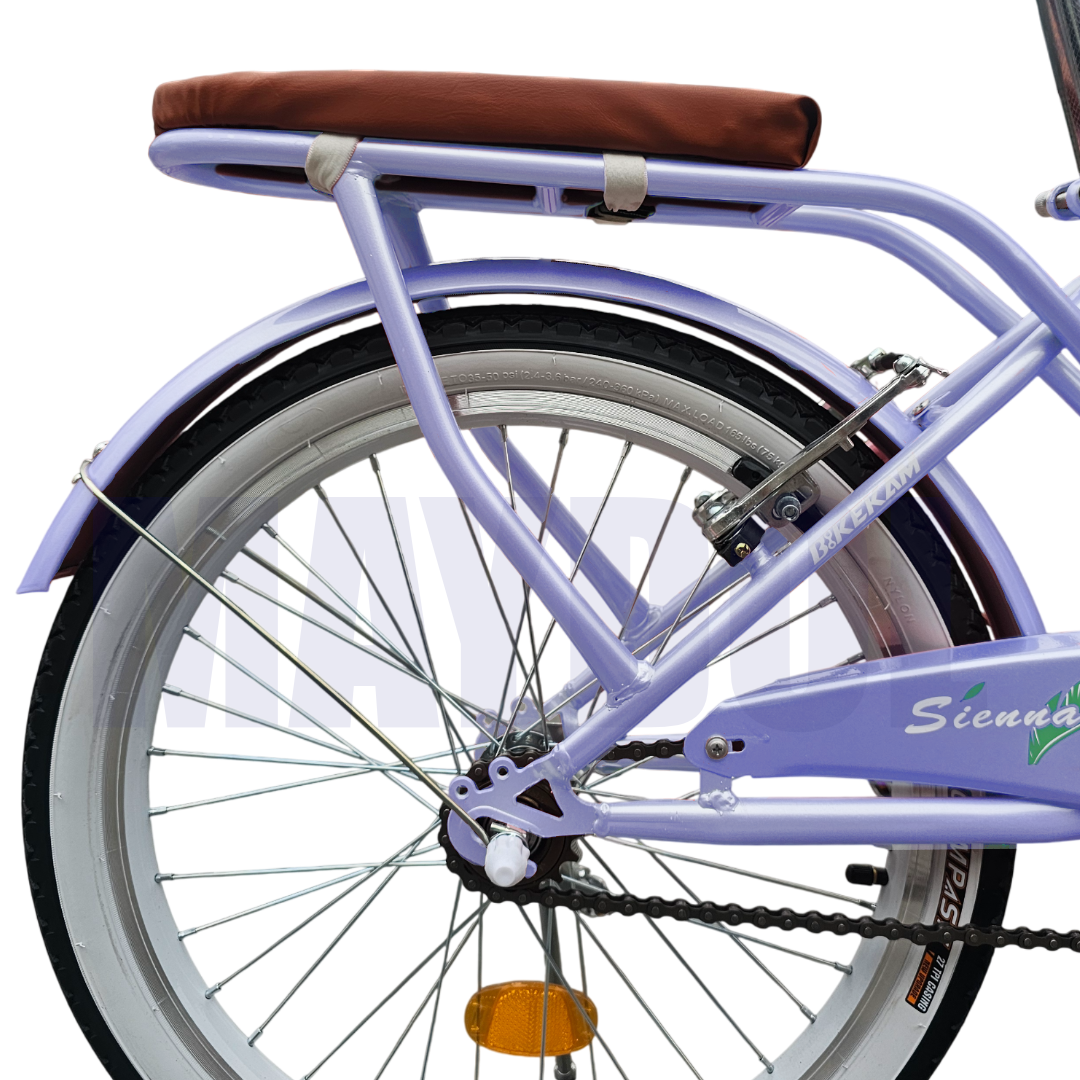 BICICLETA VINTAGE ARO 20 CON CANASTA AMPLIA Y PARRILLA - 5