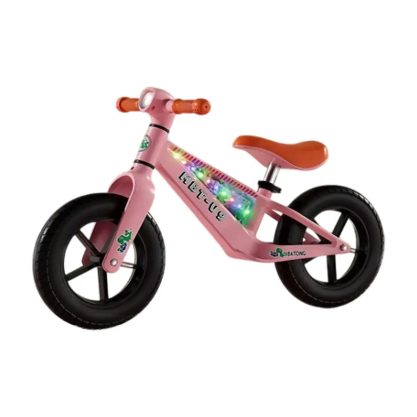 BICICLETA DE EQUILIBRIO PARA NIÑOS CON LUCES LED Y MÚSICA ROSADA - 3