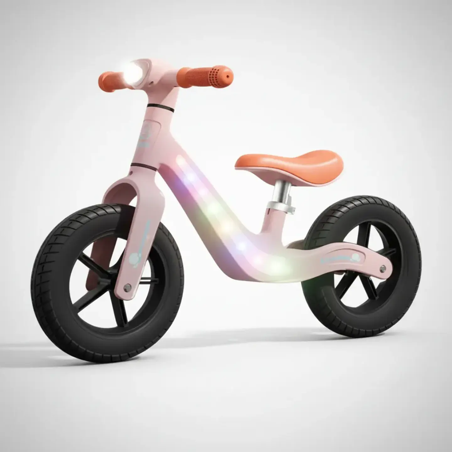 BICICLETA DE EQUILIBRIO PARA NIÑAS CON LUCES LED Y MÚSICA ROSADO - 3