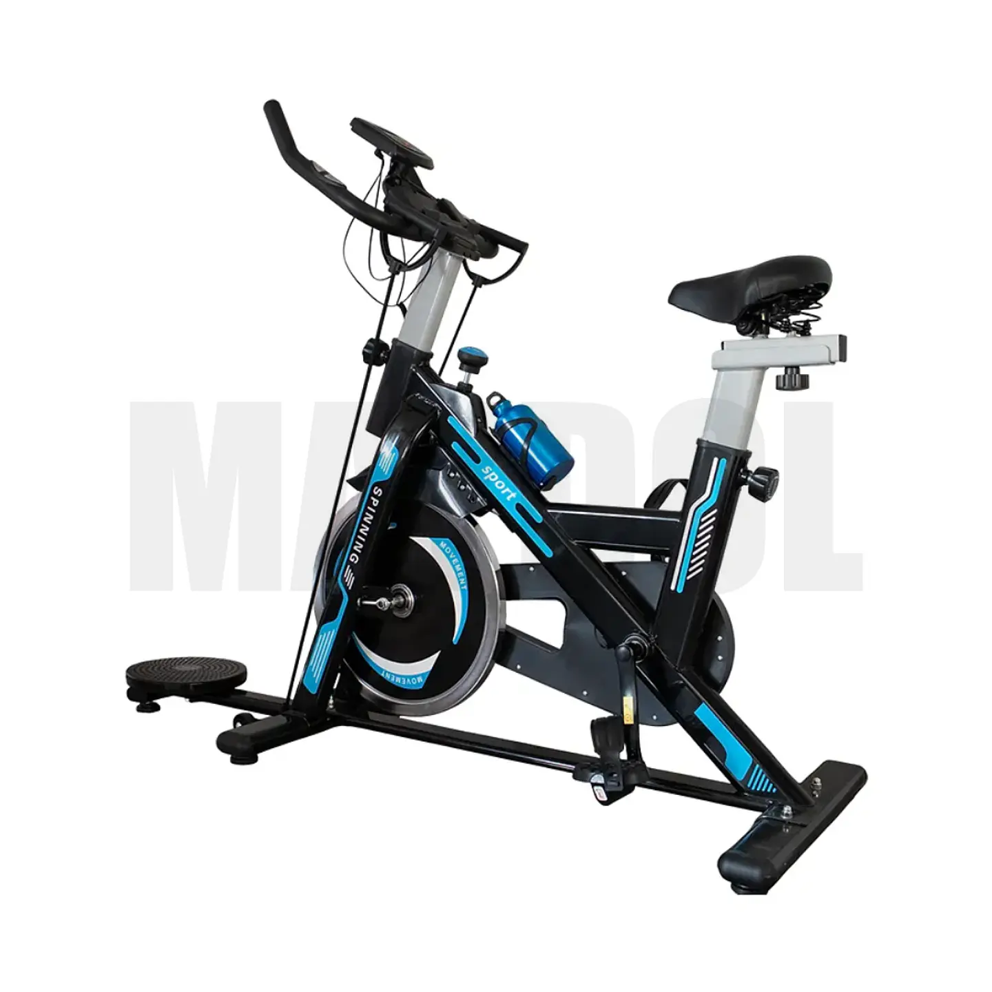 BICICLETA DE SPINNING 3 EN 1 SPORT PRO CON LCD Y RESISTENCIA AJUSTABLE AZUL - 2