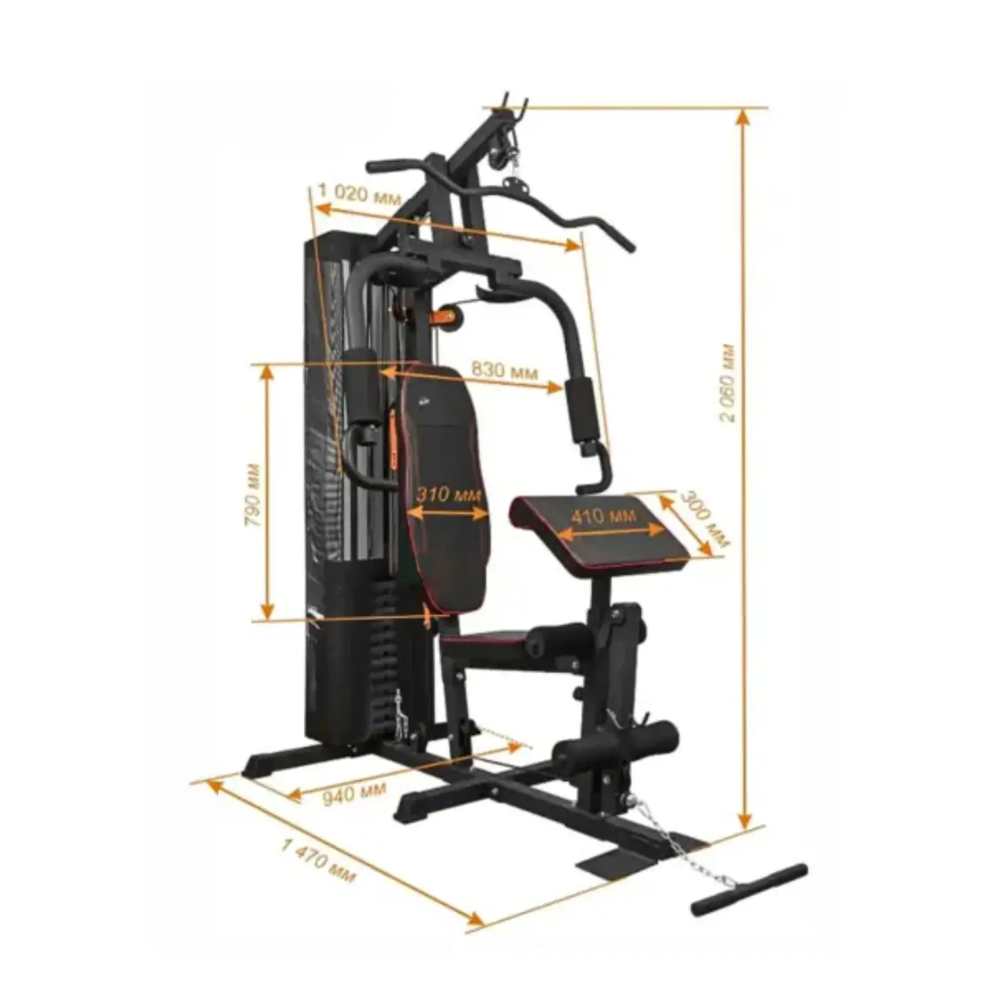 MINI GYM MULTIFUNCIONAL CON PILA DE 68 KG - 3