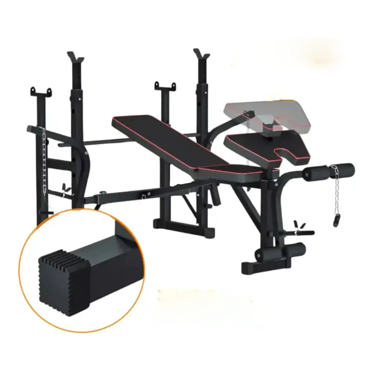 BANCA MULTIFUNCIONAL DOBLE RACK PRO PARA PESAS HASTA 180 KG - 4