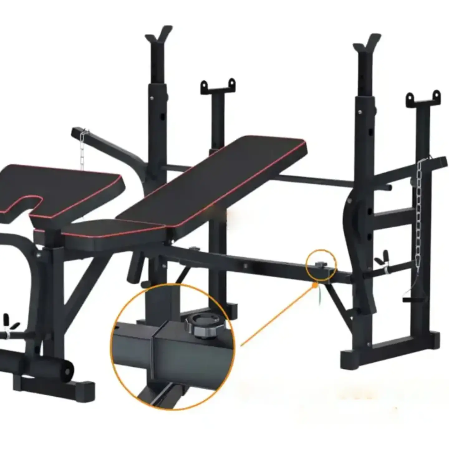 BANCA MULTIFUNCIONAL DOBLE RACK PRO PARA PESAS HASTA 180 KG - 5