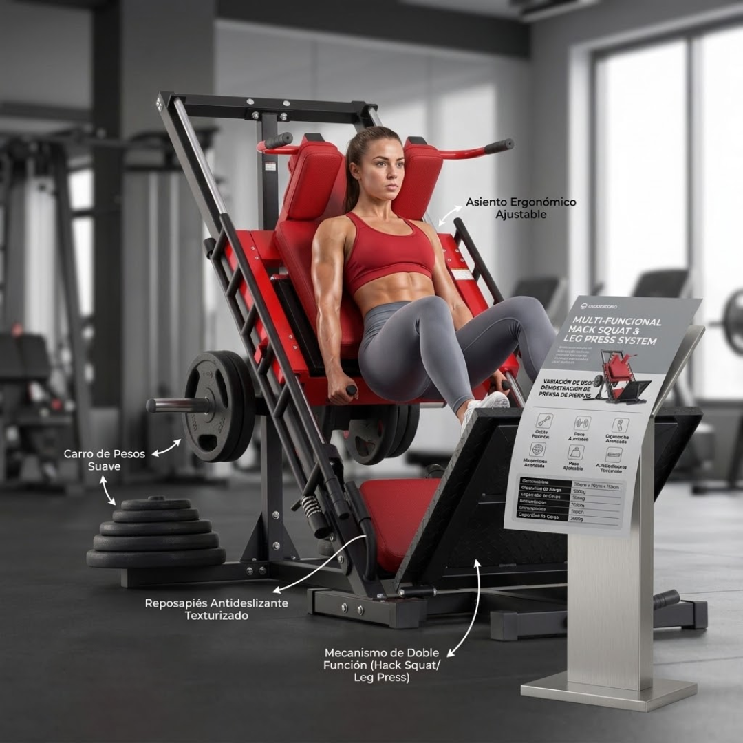 PRENSA DUAL PARA PIERNAS | MÁQUINA DE FUERZA PARA GIMNASIO - 2