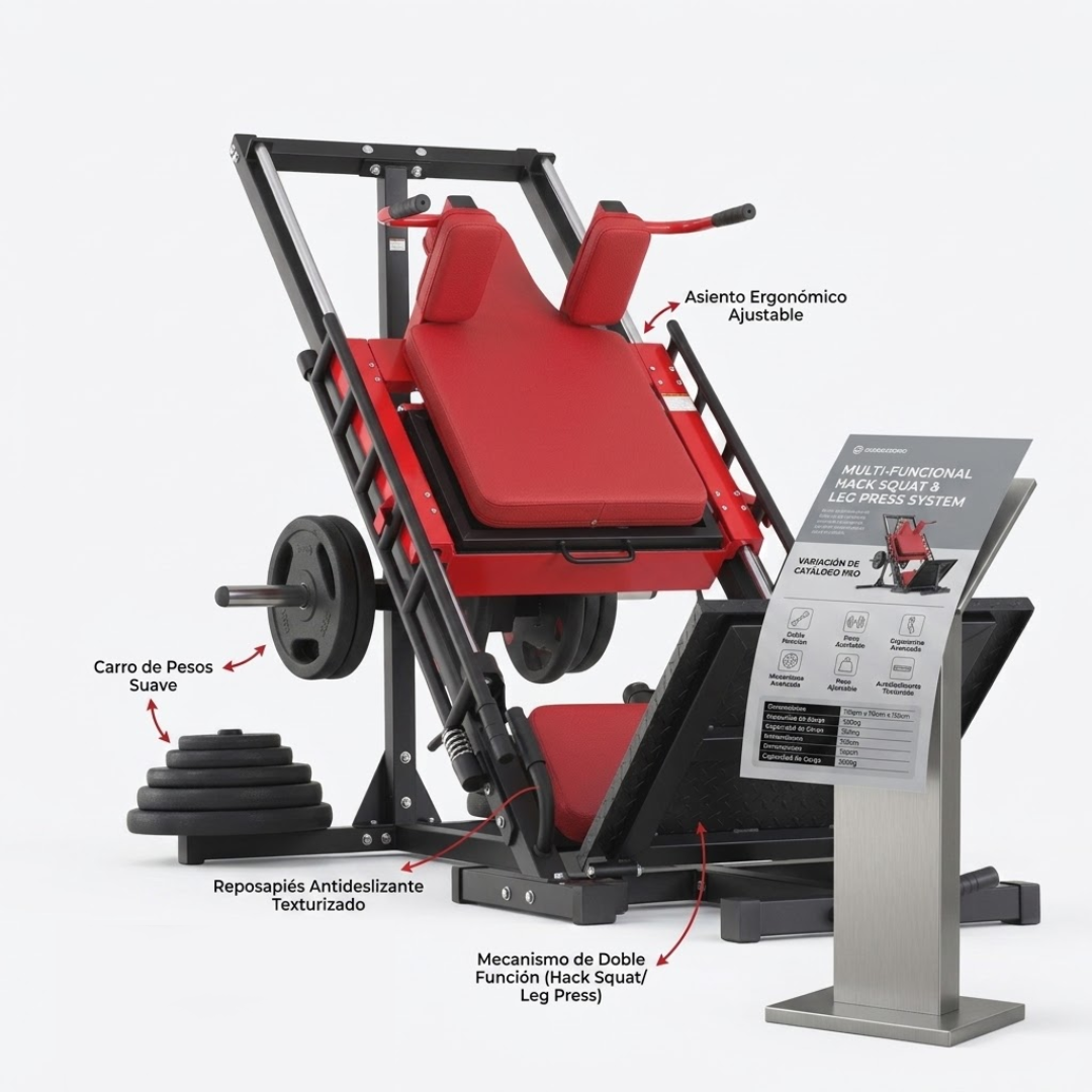 PRENSA DUAL PARA PIERNAS | MÁQUINA DE FUERZA PARA GIMNASIO - 3