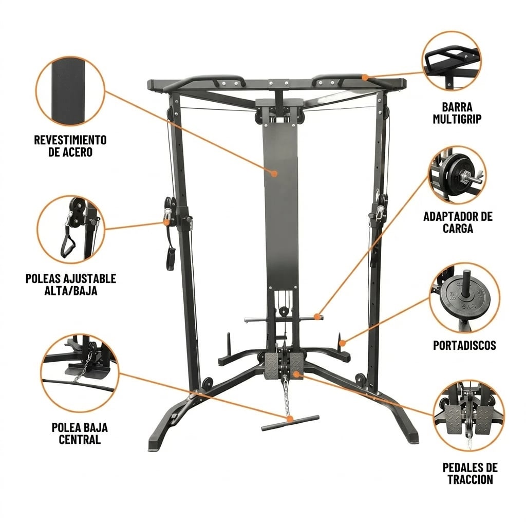 CROSSOVER HOME DE POLEAS – EQUIPO MULTIFUNCIONAL PARA ENTRENAMIENTO DE FUERZA - 3