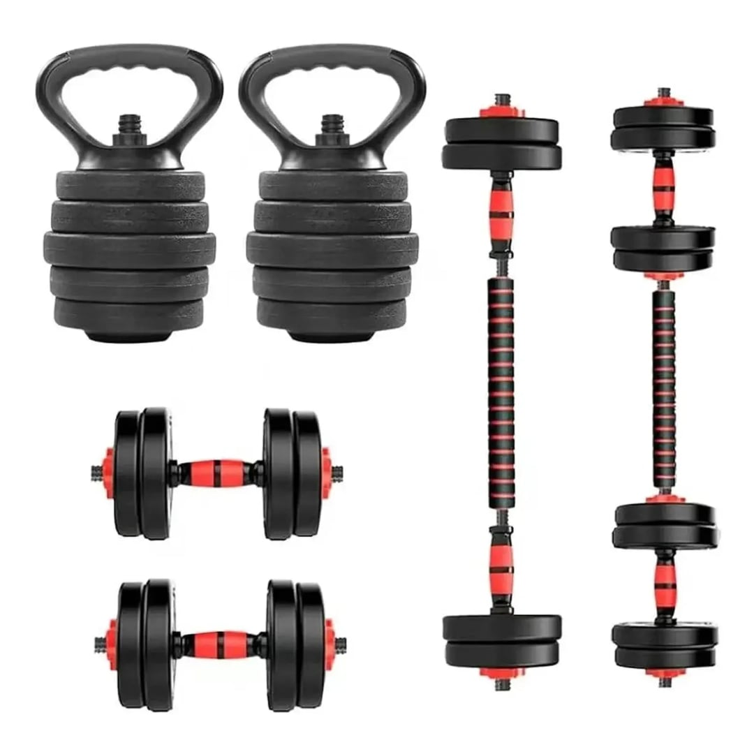 MANCUERNAS SET 40 KG CONVERTIBLES CON BARRA, ASAS Y PUSH UP - 2