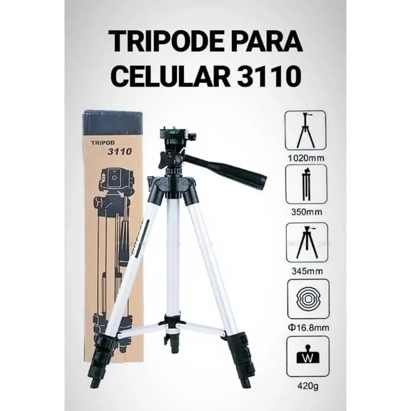 TRÍPODE 3110 PARA CÁMARA Y CELULAR 1.02 M - 3