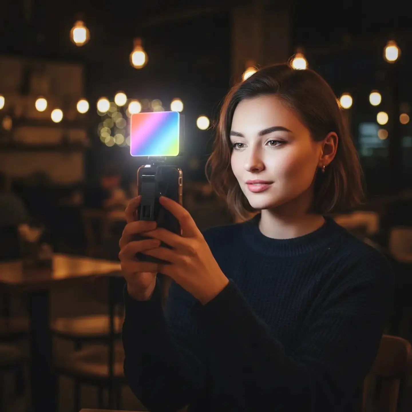 PANEL LED SELFIE PORTÁTIL AY-96JSSR – LUZ PARA FOTOS, VIDEOS Y STREAMING - 4