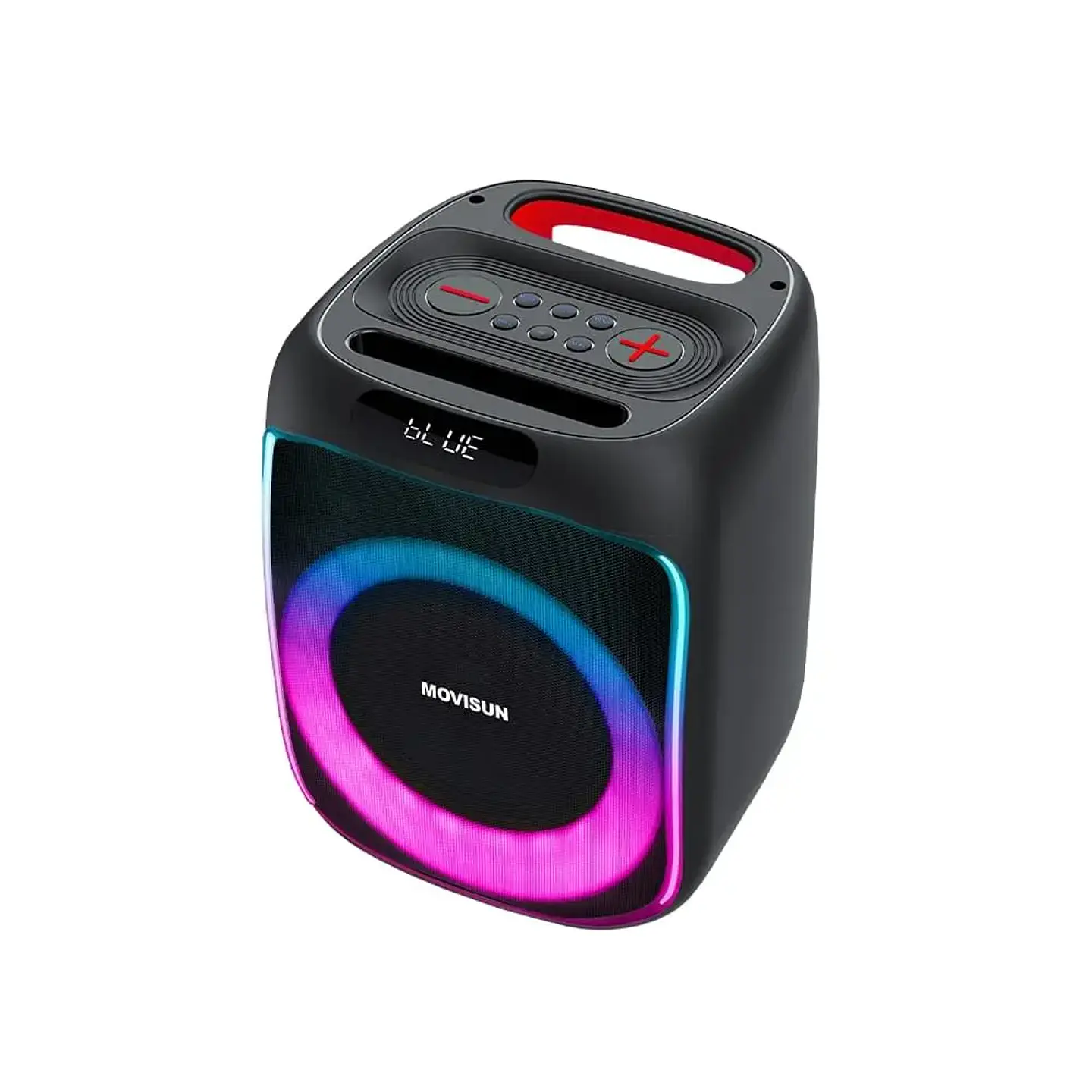 PARLANTE KARAOKE BLUETOOTH MOVISUN POWER FIVE 40W CON MICRÓFONO, LUCES LED Y 10H DE BATERÍA - 1