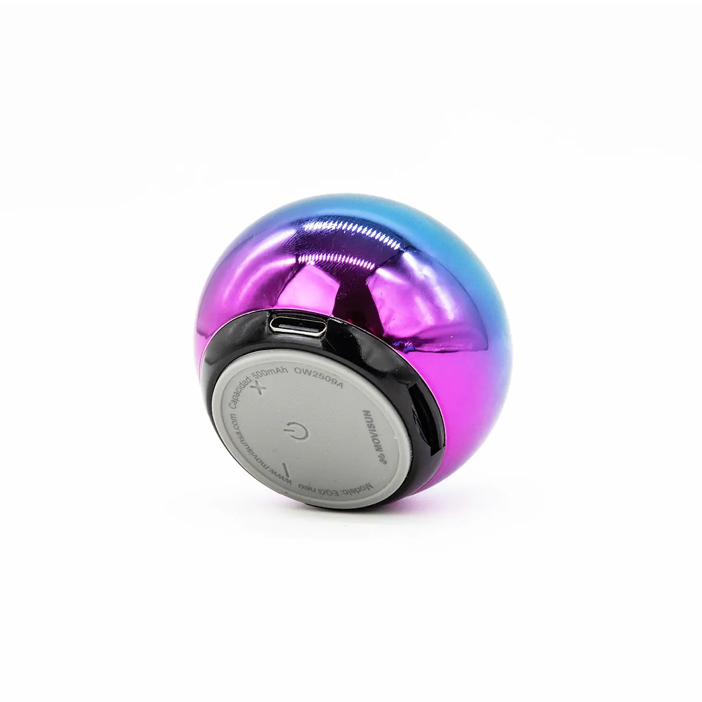 MINI PARLANTE BLUETOOTH MOVISUN EGG NEO 5W CON TWS Y RADIO FM CELESTE/LILA - 3