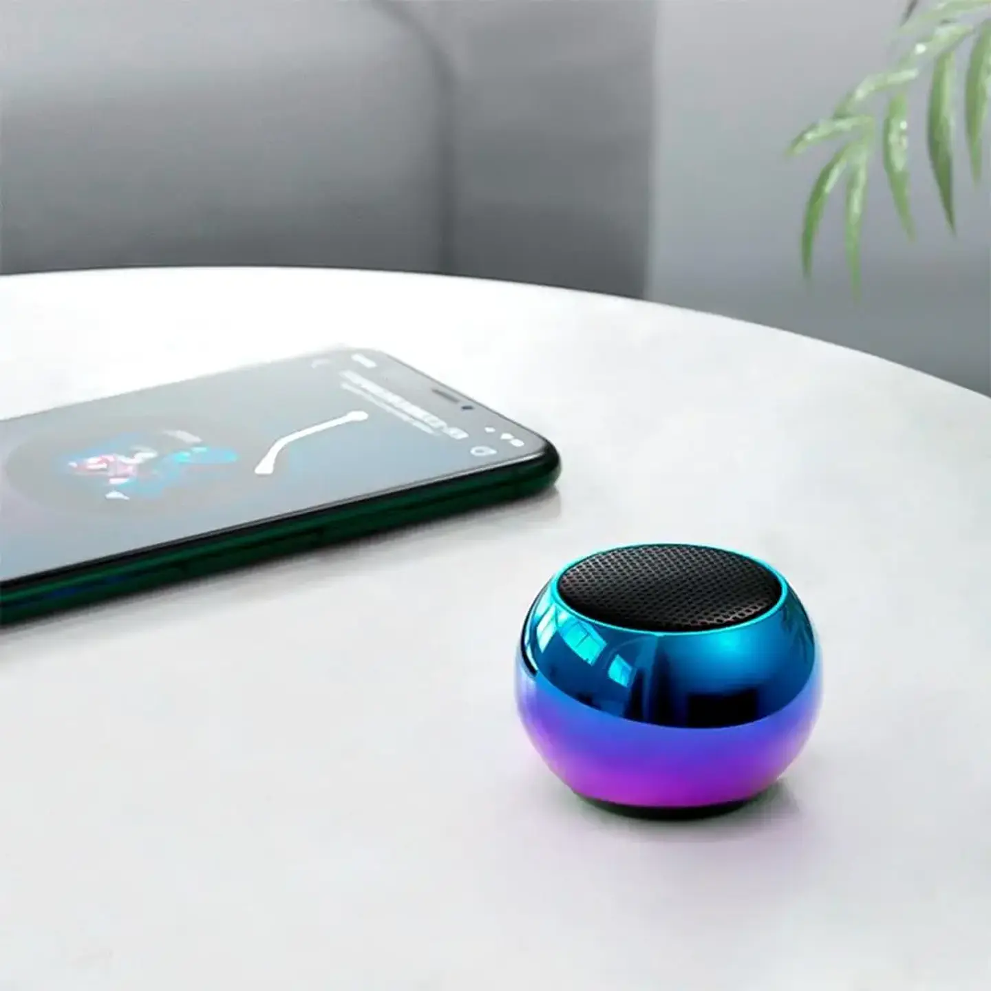 MINI PARLANTE BLUETOOTH MOVISUN EGG NEO 5W CON TWS Y RADIO FM CELESTE/LILA - 4