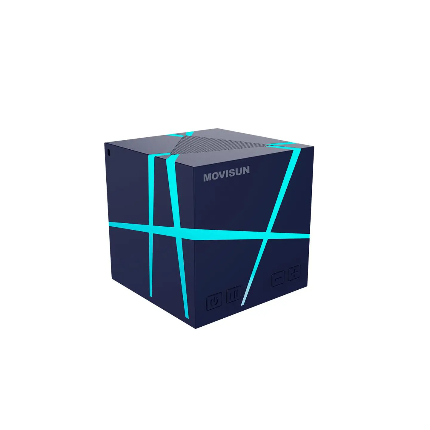 PARLANTE BLUETOOTH MOVISUN POWER MAGIC 5W CON LUCES RGB, TWS Y BLUETOOTH 6.0 AZUL - 1