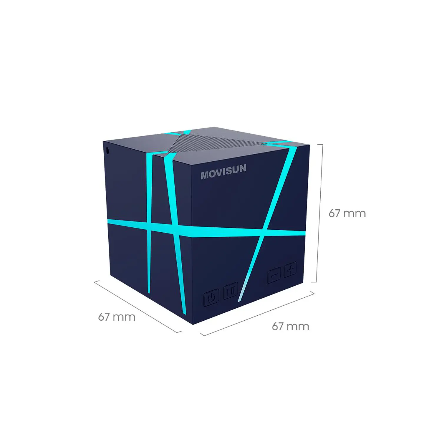 PARLANTE BLUETOOTH MOVISUN POWER MAGIC 5W CON LUCES RGB, TWS Y BLUETOOTH 6.0 AZUL - 5