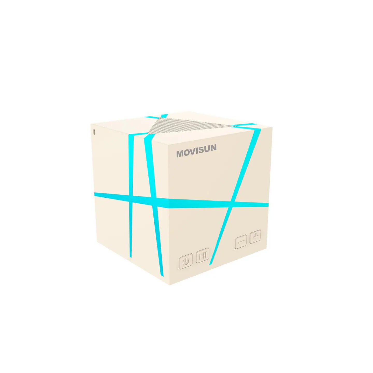 PARLANTE BLUETOOTH MOVISUN POWER MAGIC 5W CON LUCES RGB, TWS Y BLUETOOTH 6.0 BEIGE - 1