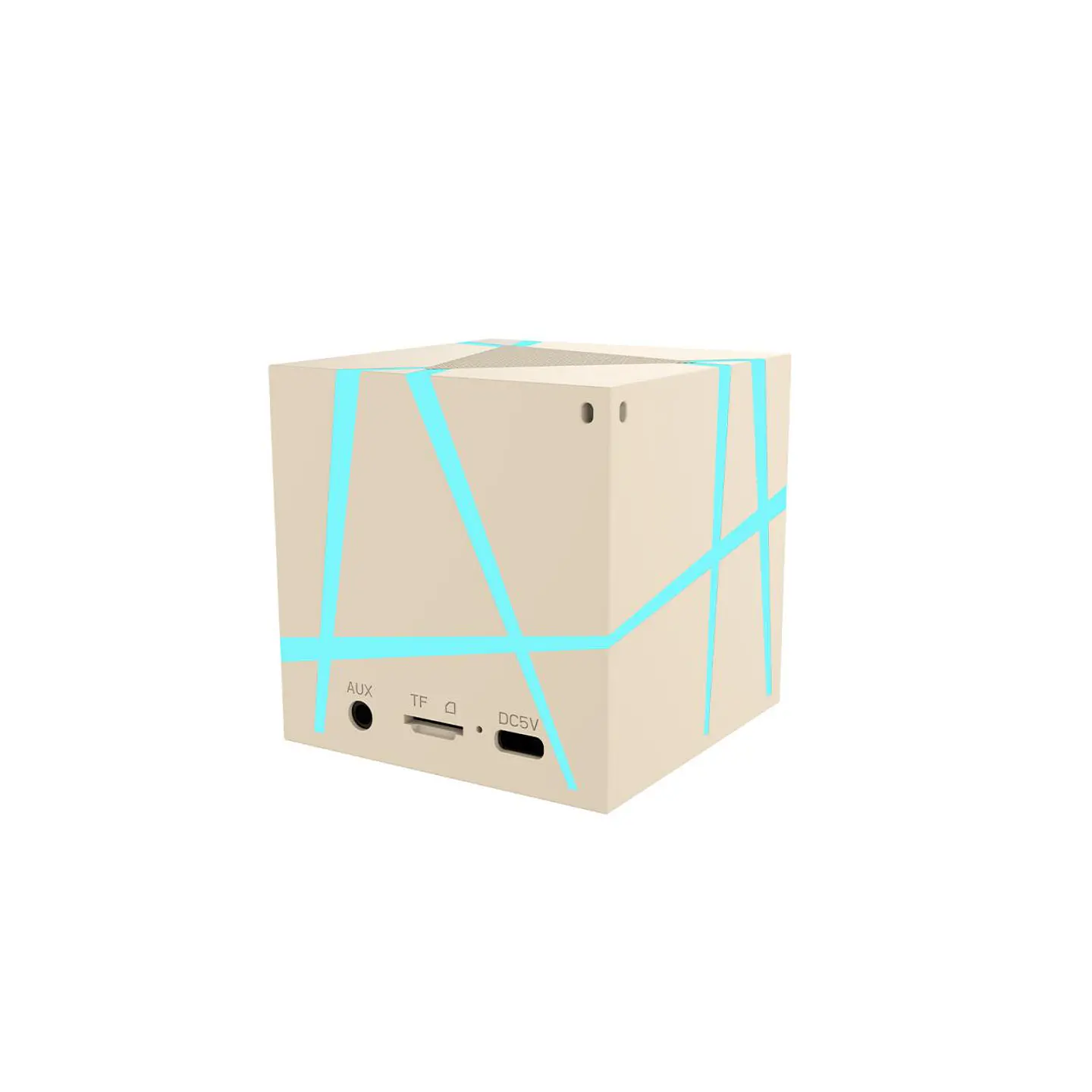 PARLANTE BLUETOOTH MOVISUN POWER MAGIC 5W CON LUCES RGB, TWS Y BLUETOOTH 6.0 BEIGE - 2