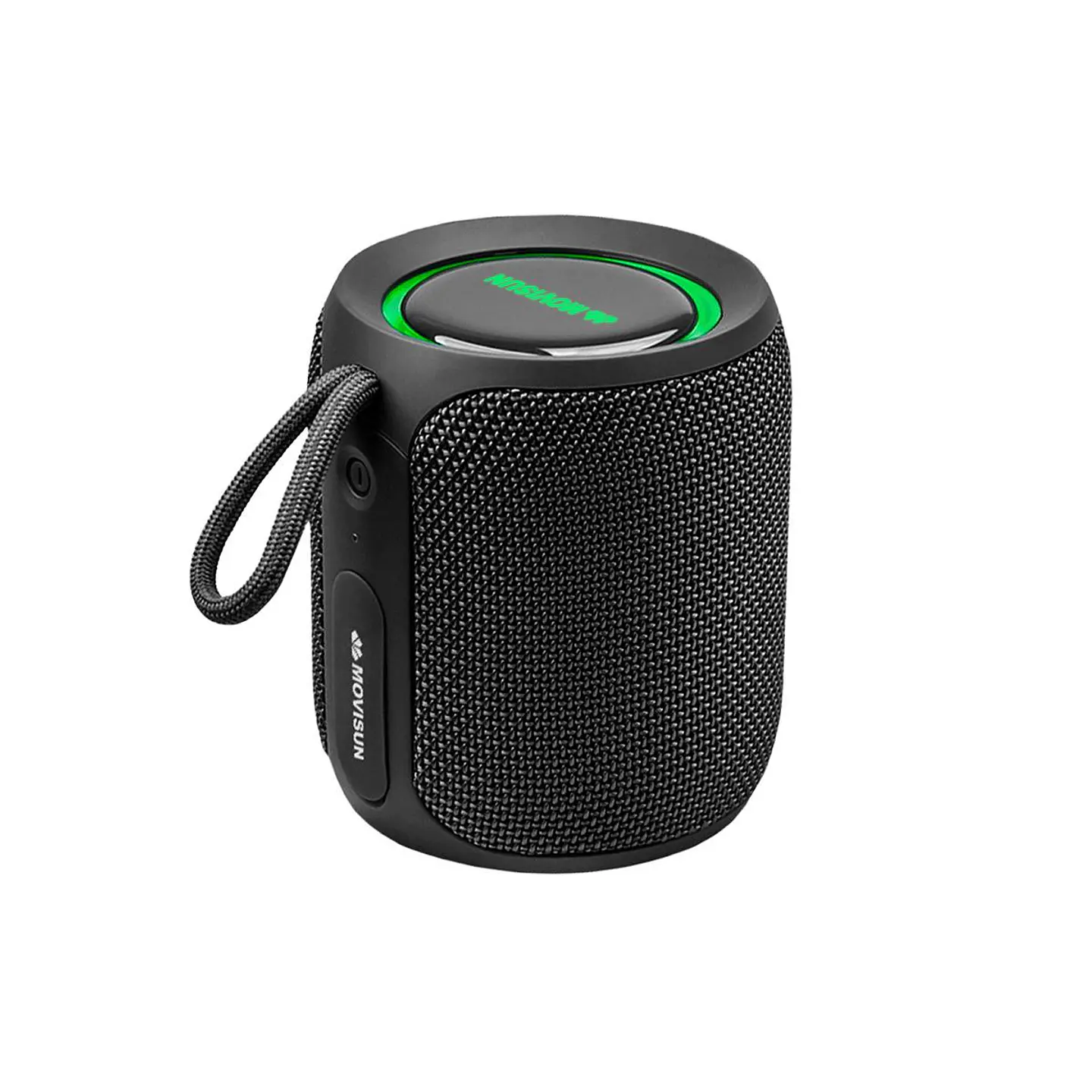 PARLANTE BLUETOOTH MOVISUN POWER SMART 16W IPX7 CON SONIDO 360°, TWS Y LUCES LED NEGRO - 1