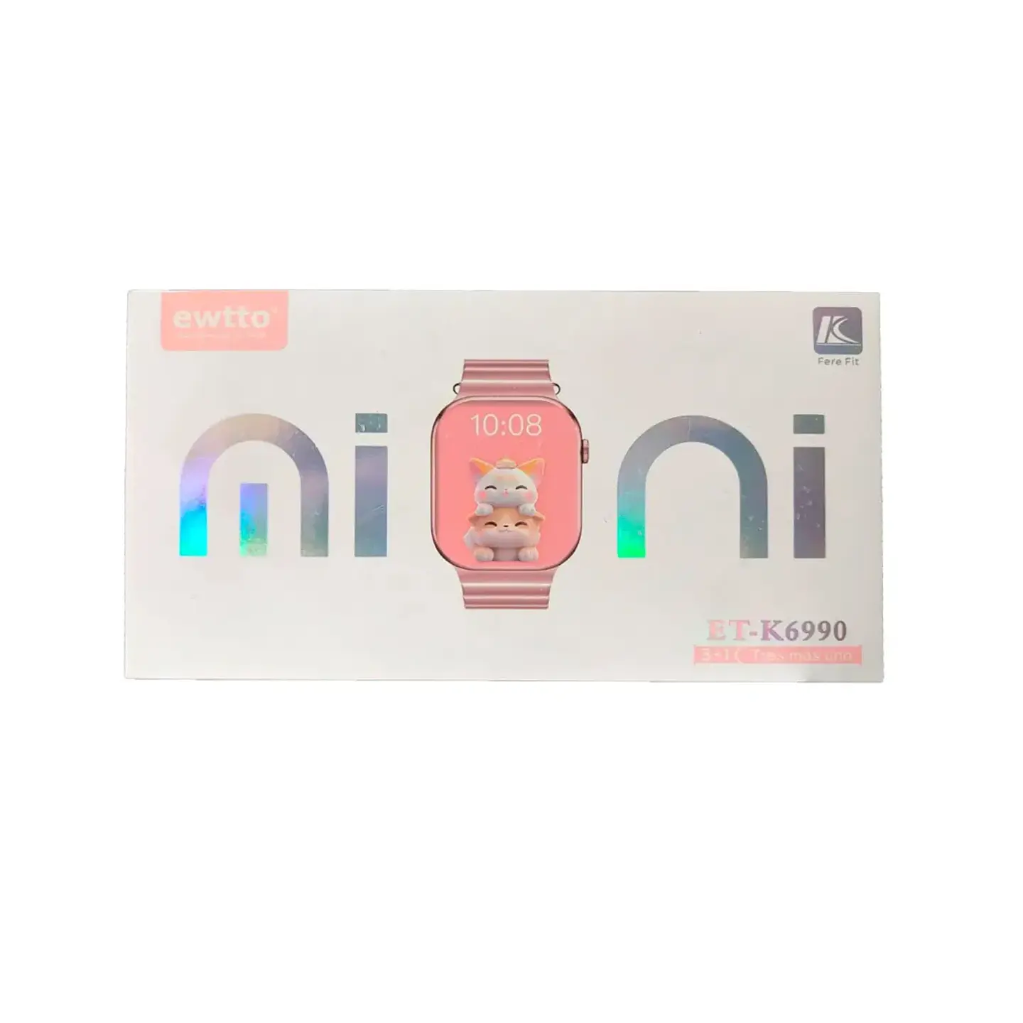 SMARTWATCH EWTTO ET-K6990 MINI ROSADO – 3 CORREAS INTERCAMBIABLES - 4