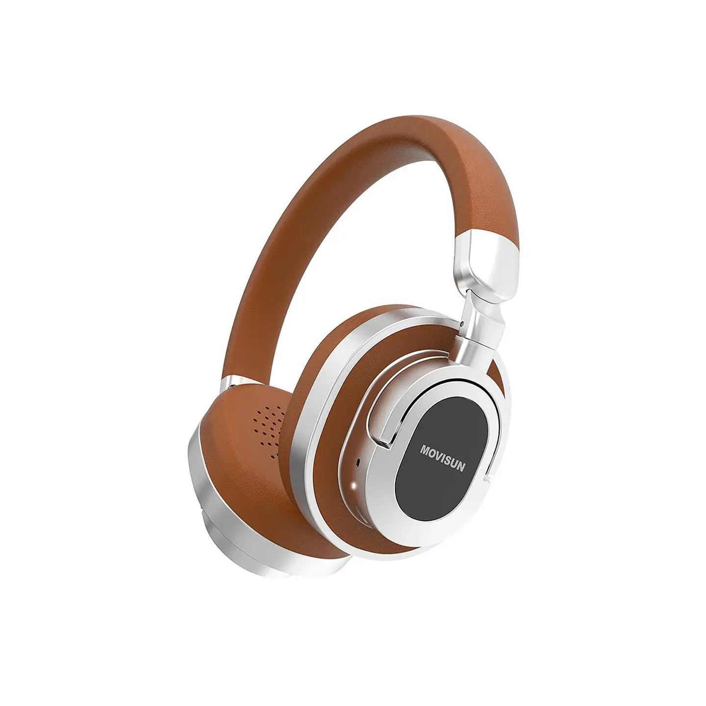 AUDÍFONOS BLUETOOTH RETRO MOVISUN URBAN ROCK3 MARRÓN CON MODO JUEGO, 28 HORAS Y DISEÑO PLEGABLE - 1