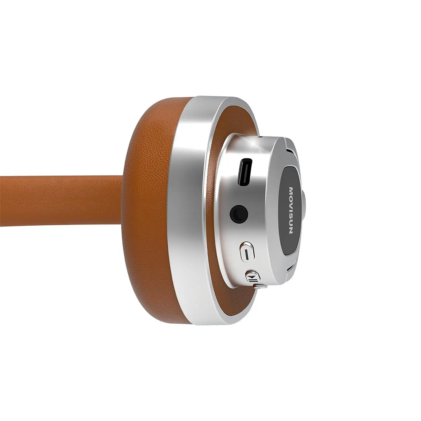 AUDÍFONOS BLUETOOTH RETRO MOVISUN URBAN ROCK3 MARRÓN CON MODO JUEGO, 28 HORAS Y DISEÑO PLEGABLE - 3