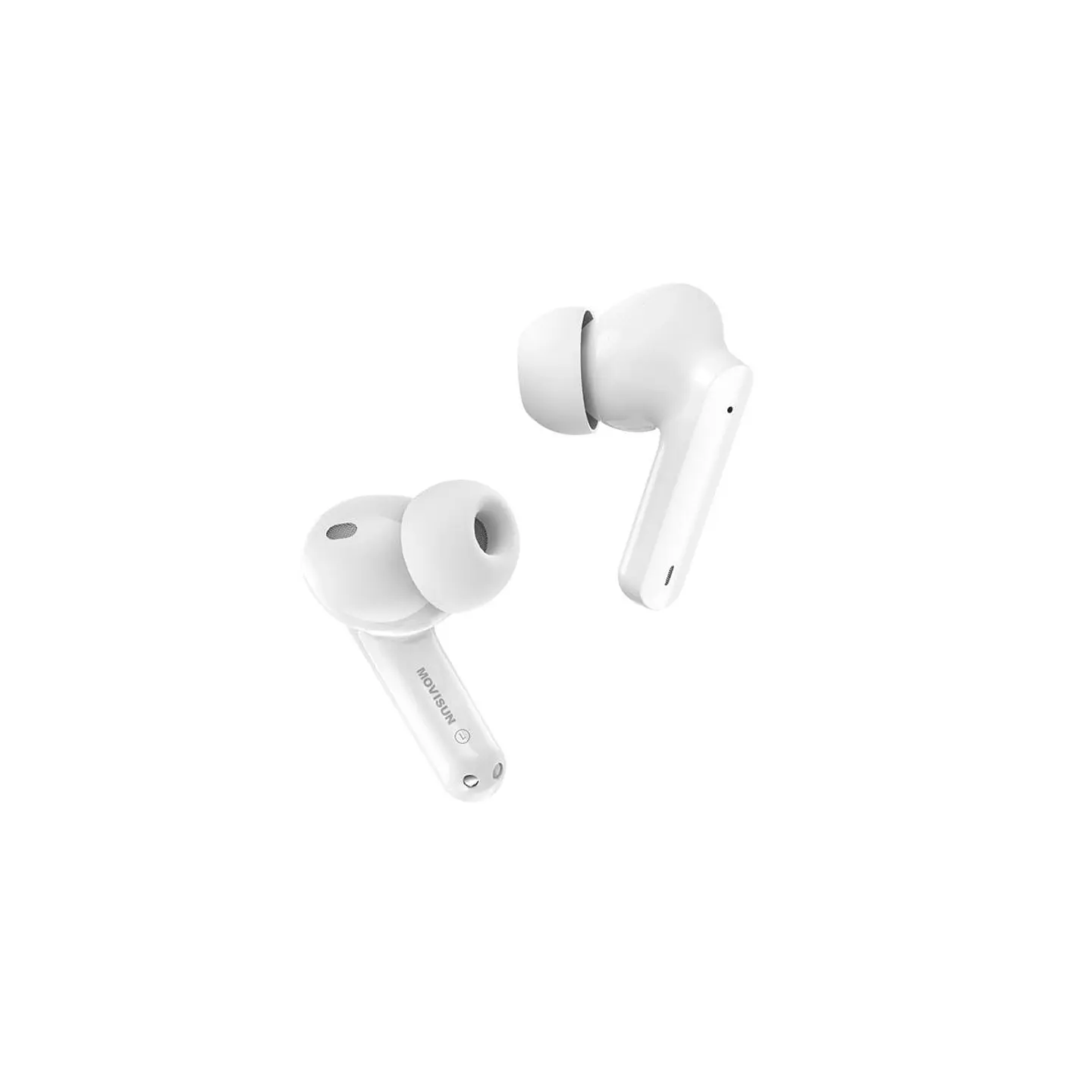 AUDÍFONOS BLUETOOTH MOVISUN EARBOX BUDS2 TWS BLANCO CON ANC, MODO TRANSPARENCIA Y 22 HORAS - 2