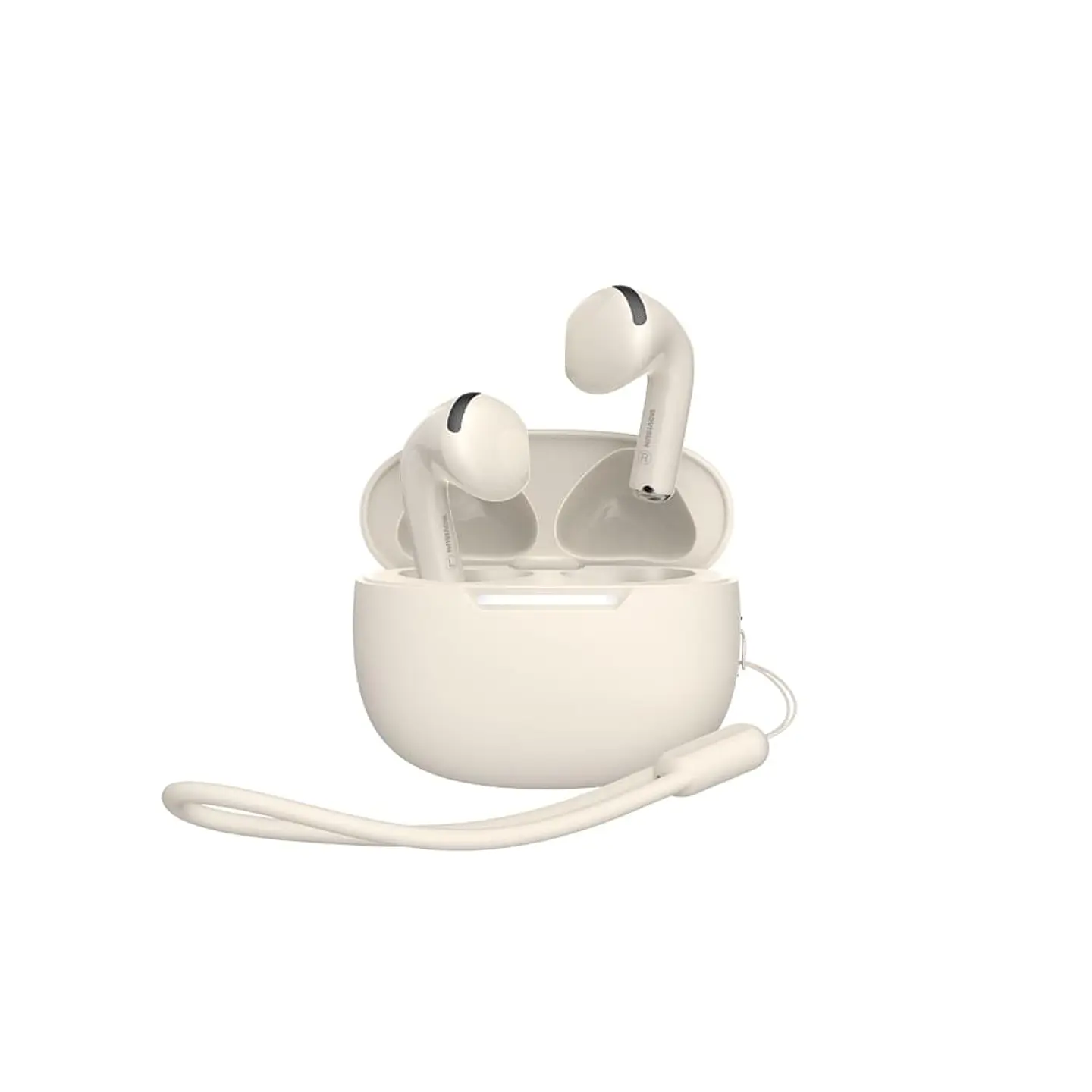 AUDÍFONOS BLUETOOTH MOVISUN T17 TWS BEIGE CON MODO JUEGO, CONTROL TÁCTIL Y 16 HORAS - 1