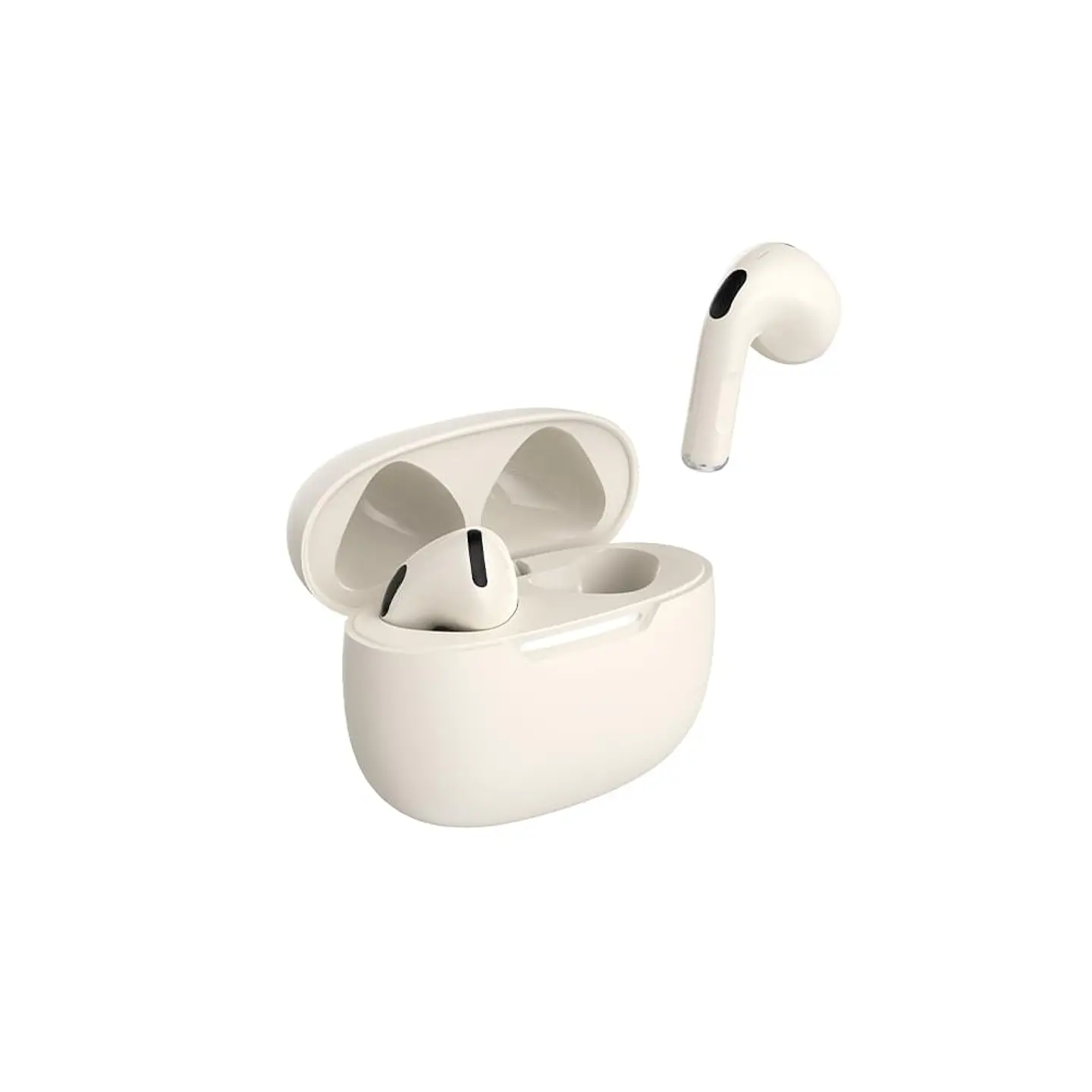 AUDÍFONOS BLUETOOTH MOVISUN T17 TWS BEIGE CON MODO JUEGO, CONTROL TÁCTIL Y 16 HORAS - 3