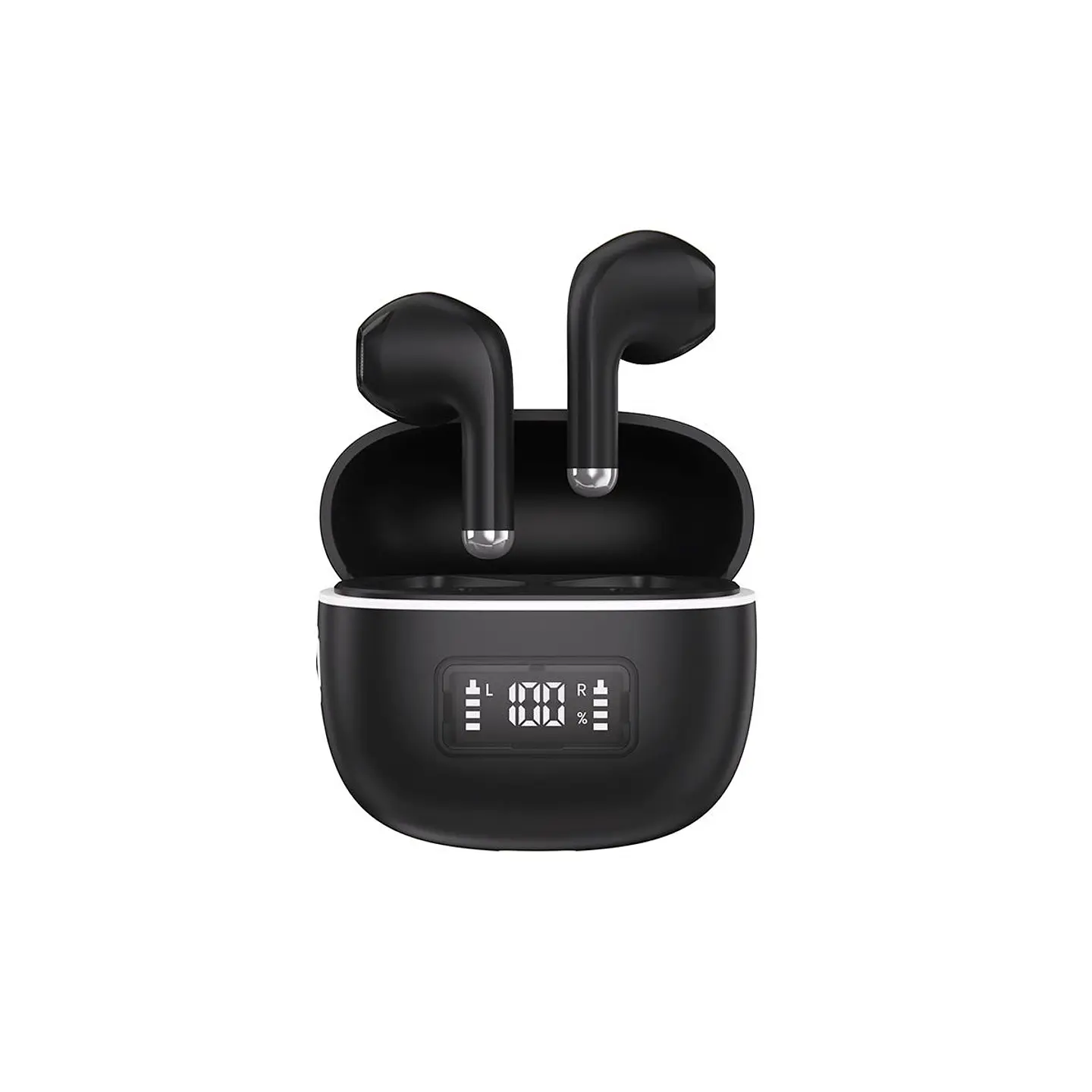 AUDÍFONOS BLUETOOTH MOVISUN T20 TWS NEGRO CON PANTALLA LED, BLUETOOTH 6.0 Y 16 HORAS - 1