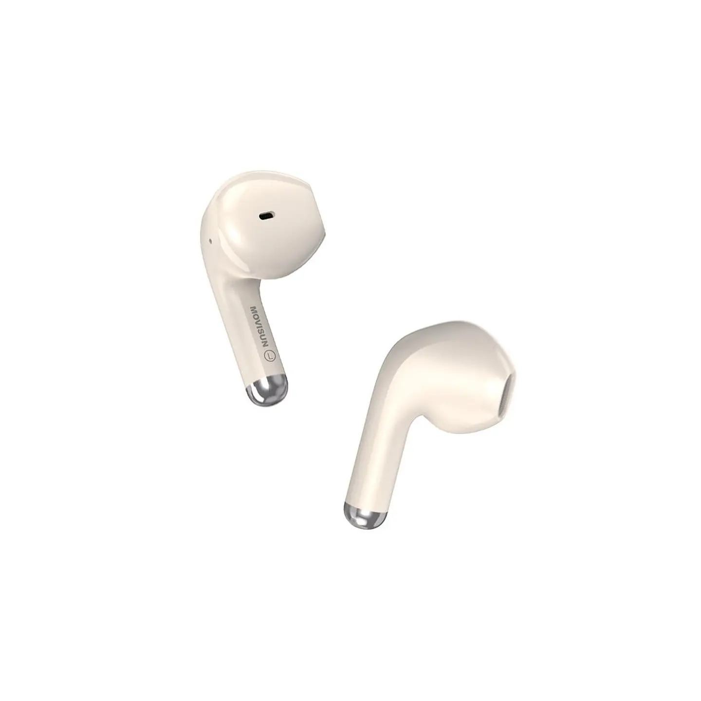 AUDÍFONOS BLUETOOTH MOVISUN T20 TWS BEIGE CON PANTALLA LED, BLUETOOTH 6.0 Y 16 HORAS - 2