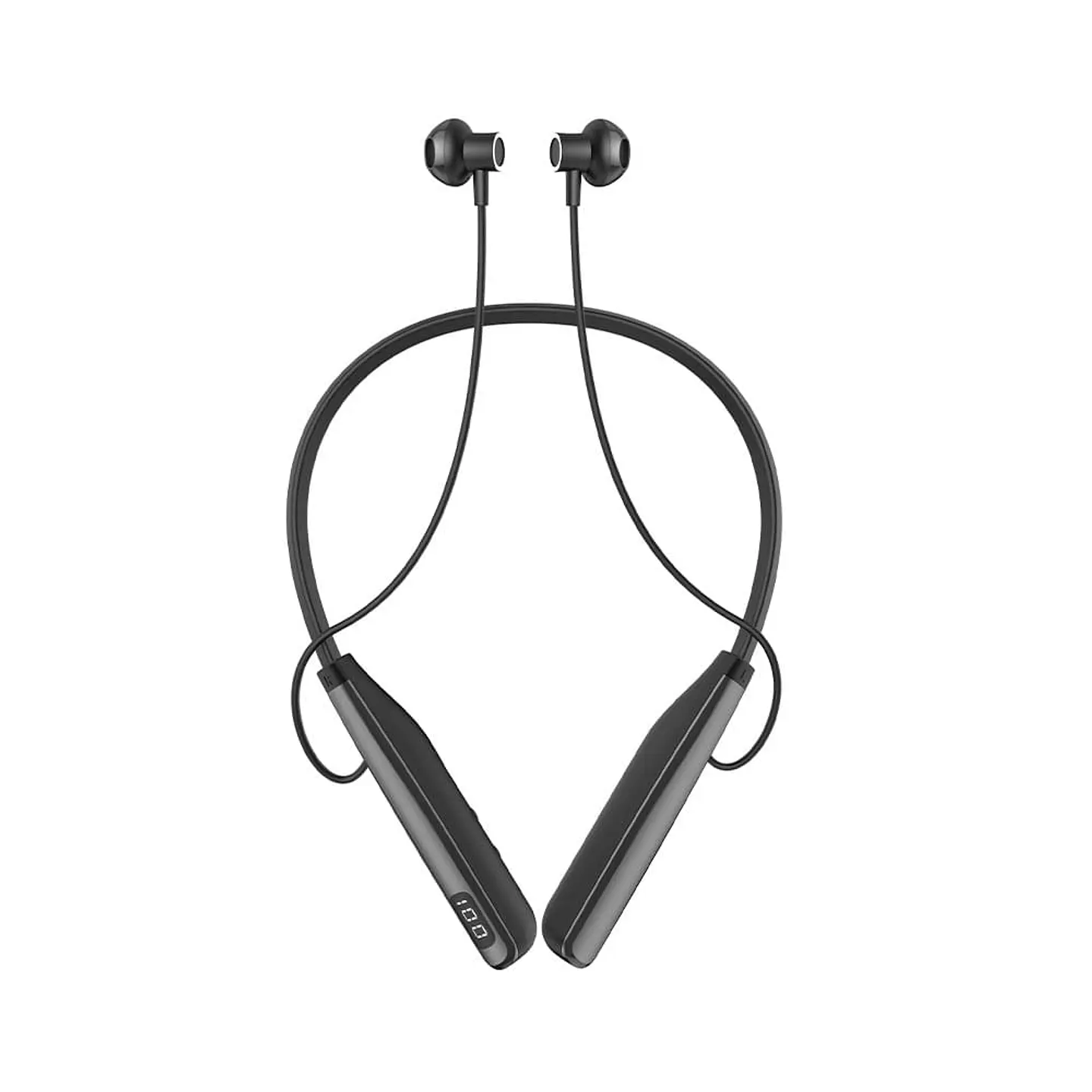 AUDÍFONOS BLUETOOTH DE COLLAR MOVISUN FLEX SUPER2 NEGRO CON PANTALLA LED, 41 HORAS Y MODO JUEGO - 1