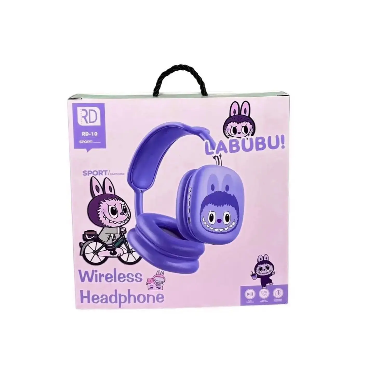 AUDÍFONOS BLUETOOTH VINCHA INFANTIL RD-10 LILA - 2