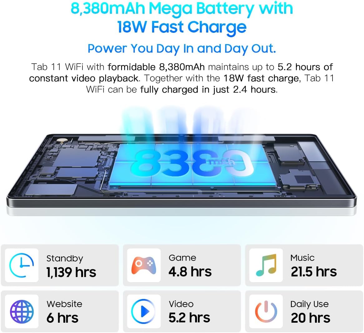TABLET BLACKVIEW TAB 11 WIFI  10/128GB 8380MAH  - GRIS - 3