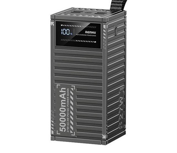 POWER BANK 50000 REMAX CARGA RAPIDA 27W RPP-161 - GRAY - 1