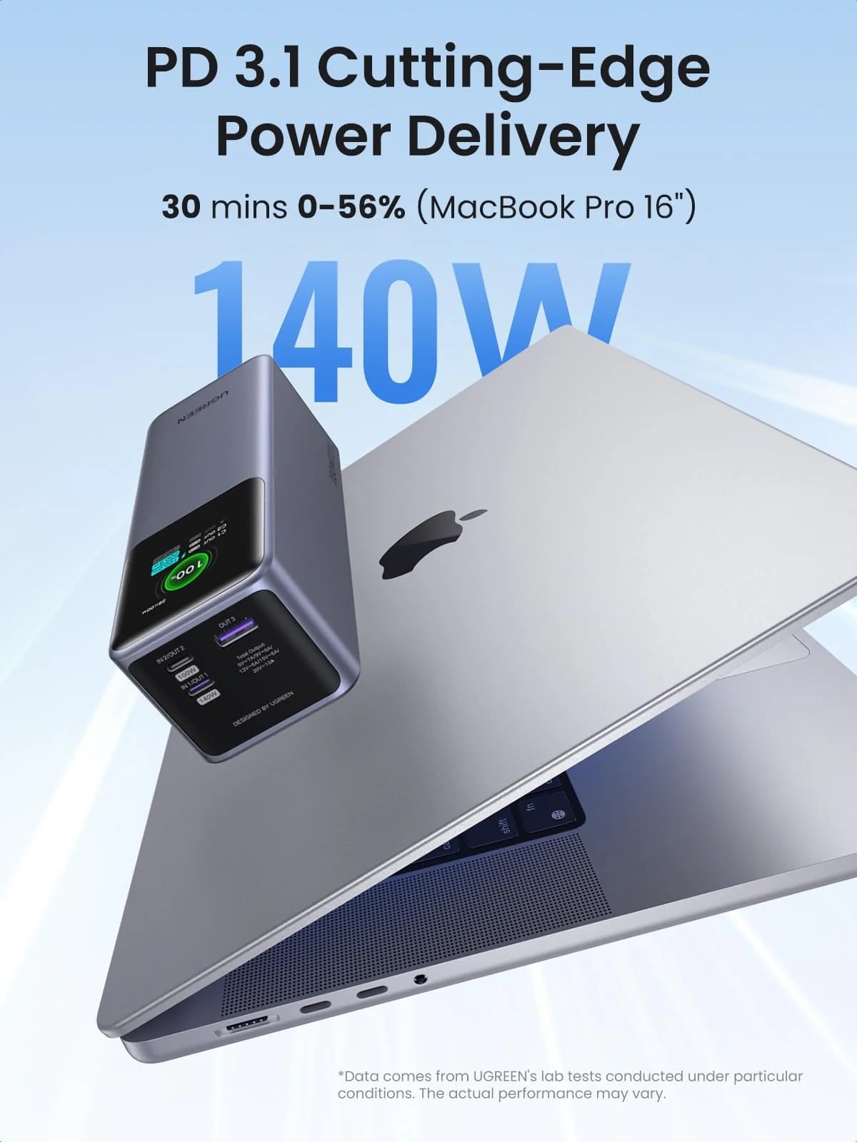 CARGADOR PORTÁTIL UGREEN 25000MAH FAST CHARGUE 200W - 2