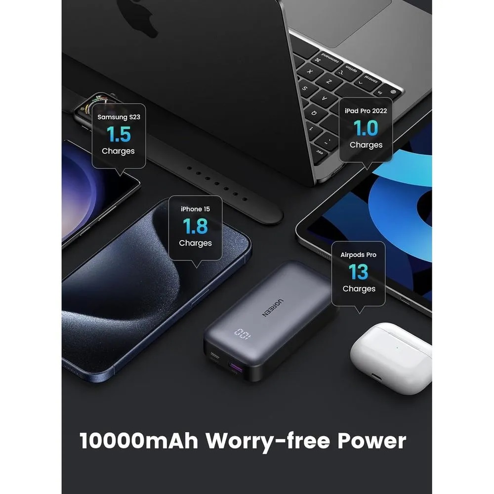 POWER BANK UGREEN CARGA RÁPIDA 30W 10000MHA - 7