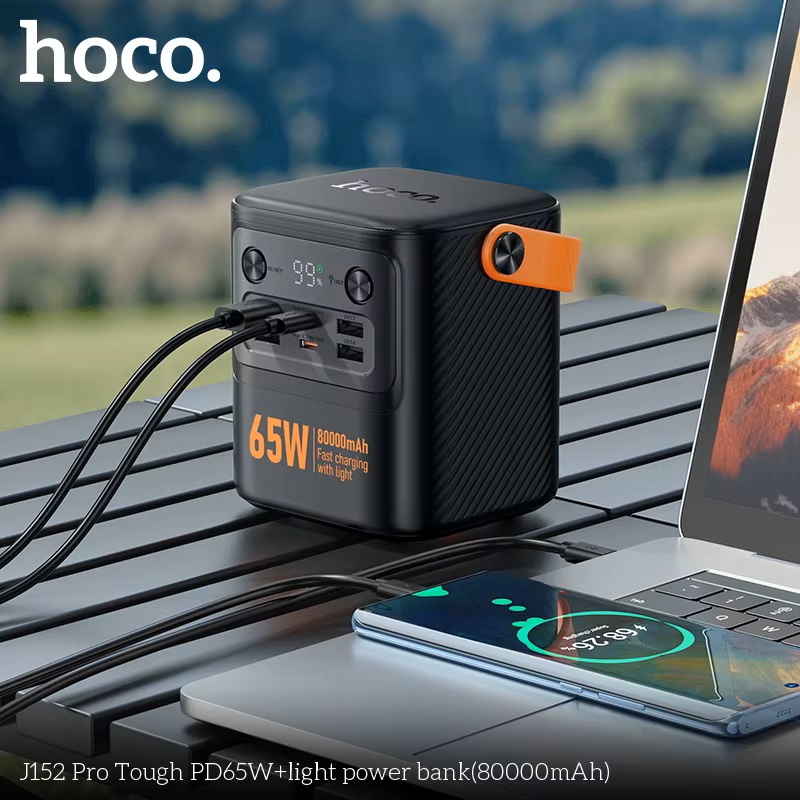 BATERIA PORTATIL 80000MHA 65W CARGA RAPIDA HOCO PREMIUN J152 PRO - 5