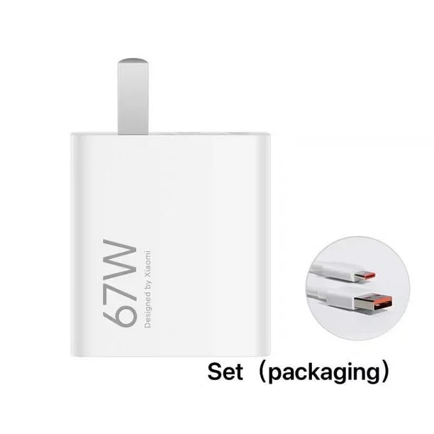 CARGADOR XIAOMI 67W ORIGINAL COMBO CABLE USB - BLANCO - 1